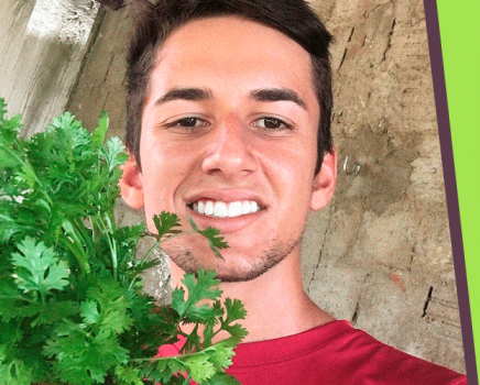 Plantando hortaliças e colhendo satisfação